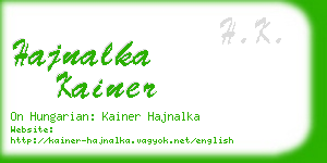 hajnalka kainer business card